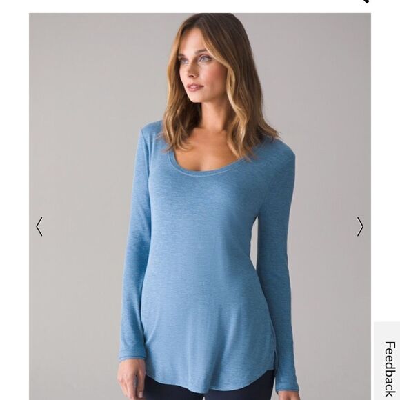 WHBM White House Black Market Blue Tunic Med - Picture 2 of 9